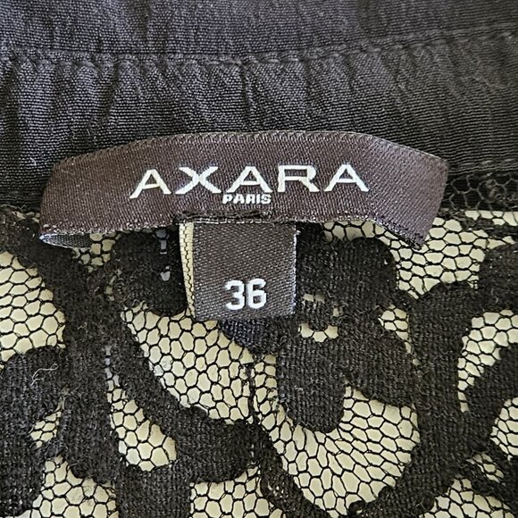 Axara Paris Top Women S Black Sleeveless Button Up High Low Hem Whimsigoth Lace - Picture 3 of 16